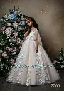 Lace appliqué ball gown with sweetheart bodice and choir boy sleeves 