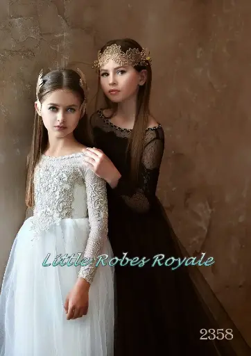 Long sleeve tulle sheath dress with lace applique corset detail
