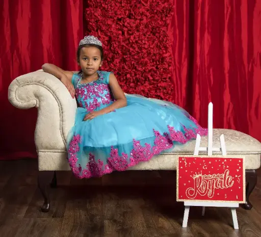 Sleeveless gemstone and Lace applique princess ball gown

